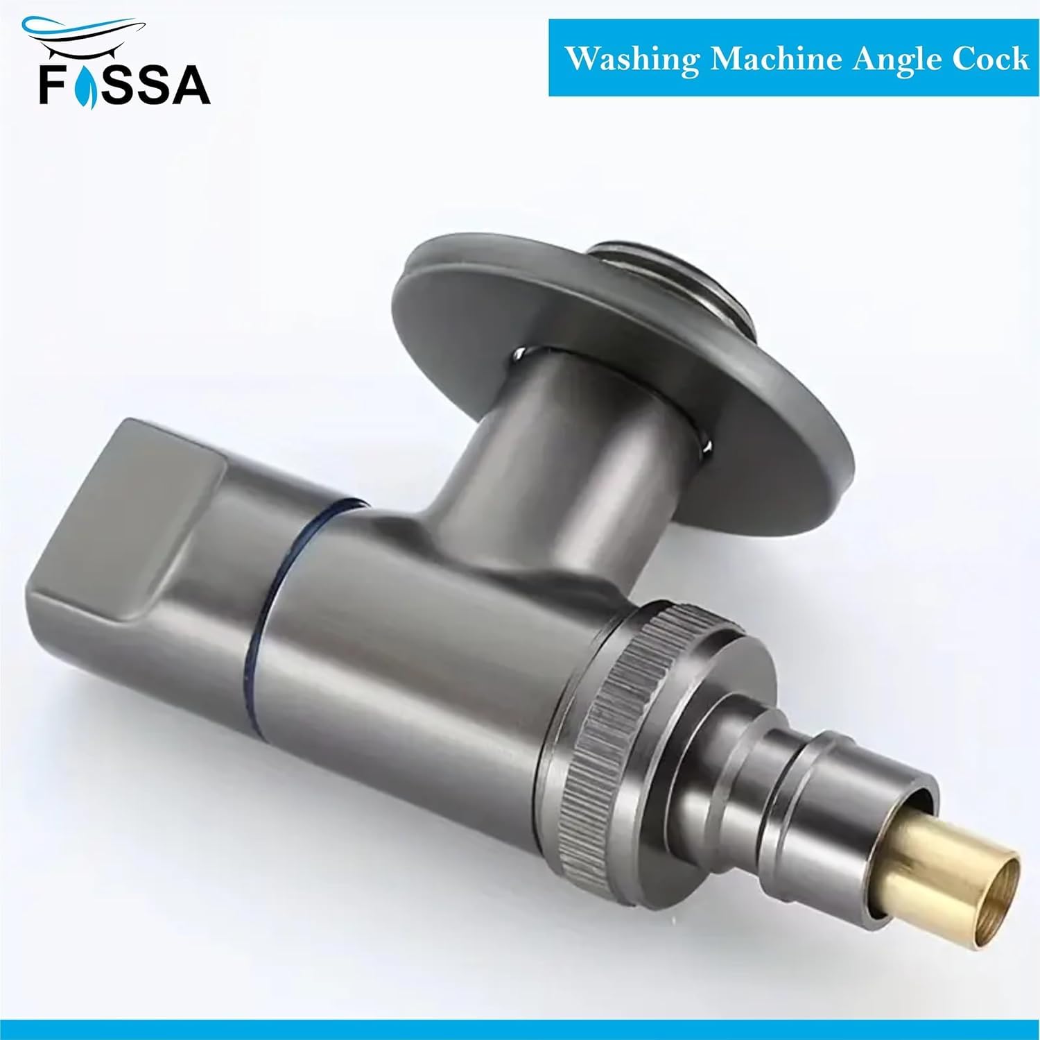 Laundry Faucet Black Stainless Steel Angle Valve - Fossa Home 