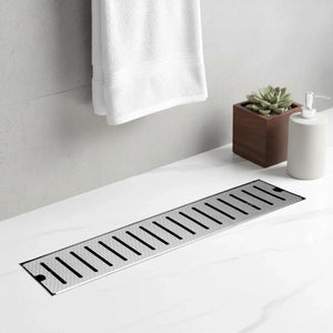 linear honeycomb shower drain channel 18x4 inch aisi 304 stainless steel