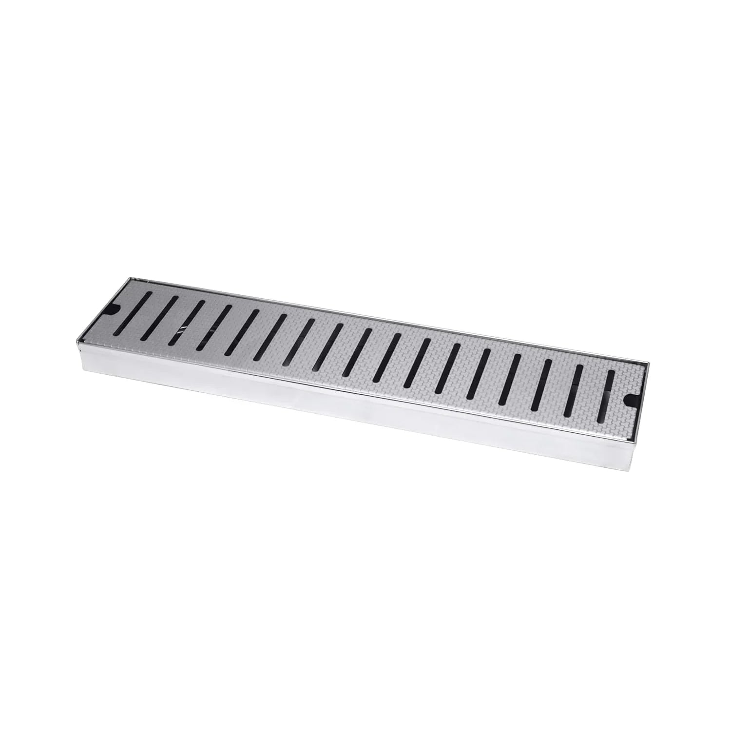 linear honeycomb floor drain channel 18x4 inch stainless steel finish