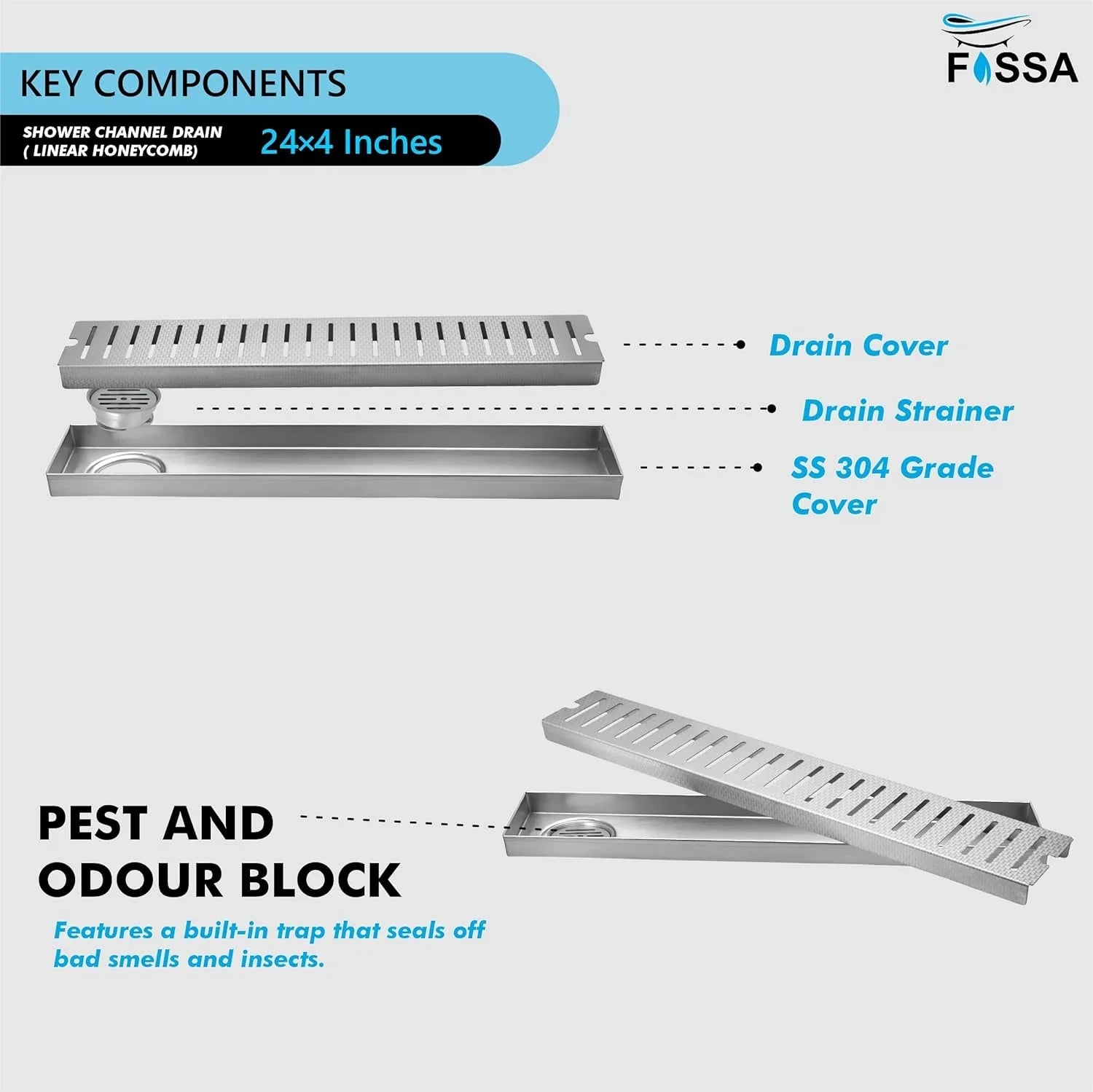 modern honeycomb linear shower drain aisi 304 stainless steel floor channel