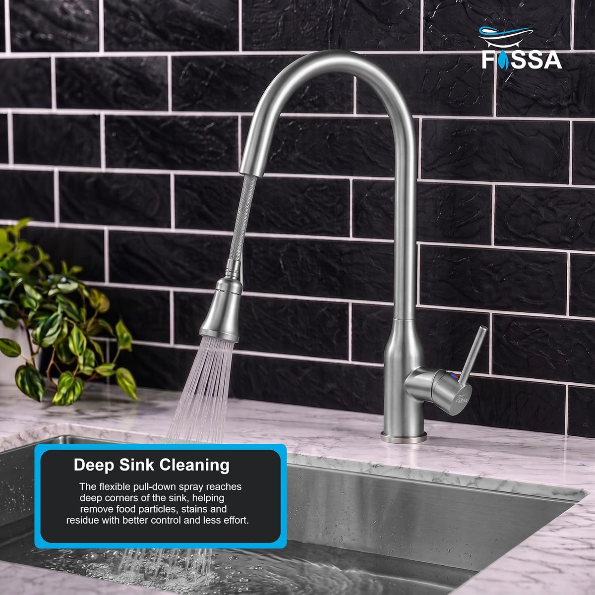 Convenient solution for washing cookware, vegetables and daily essentials.