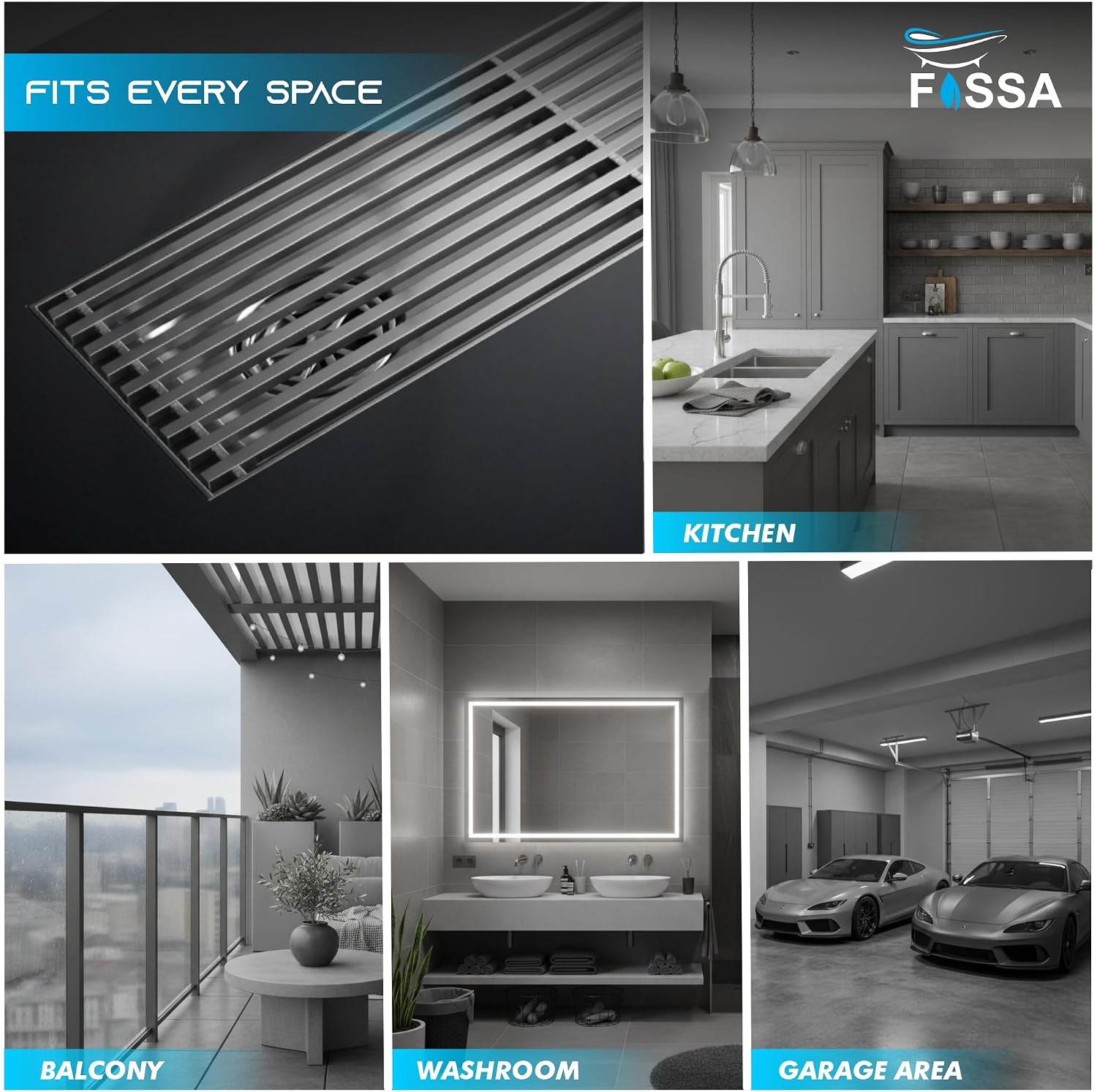 Tile Insert Design | Seamless Floor Look | Fast Drainage | Easy Cleaning