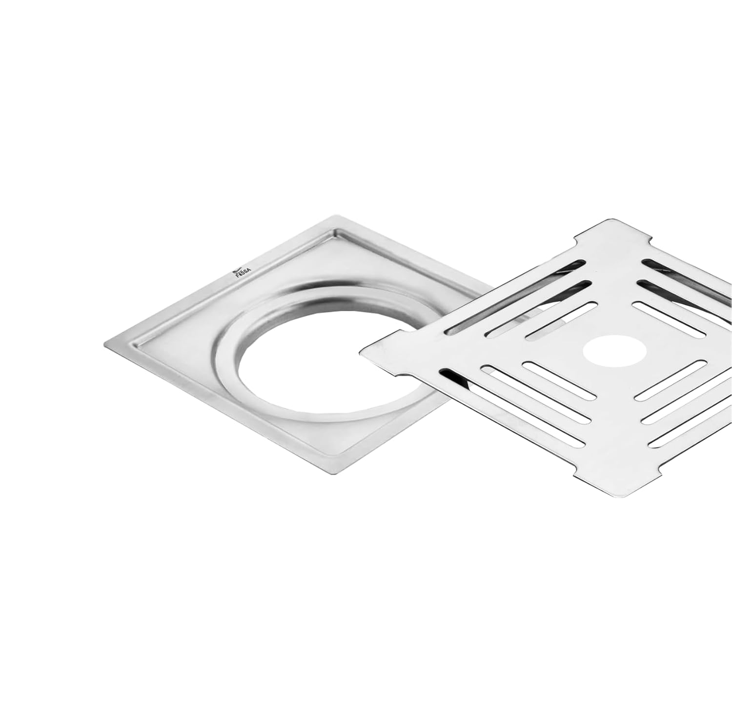Maze Floor Drain (6 x 6 Inches)  Stainlees Steel With Hole