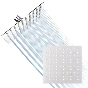 Ultra (8x8 Inches) 304- Grade Stainless Steel Chrome Finish Overhead Shower Without Arm - Fossa Home 