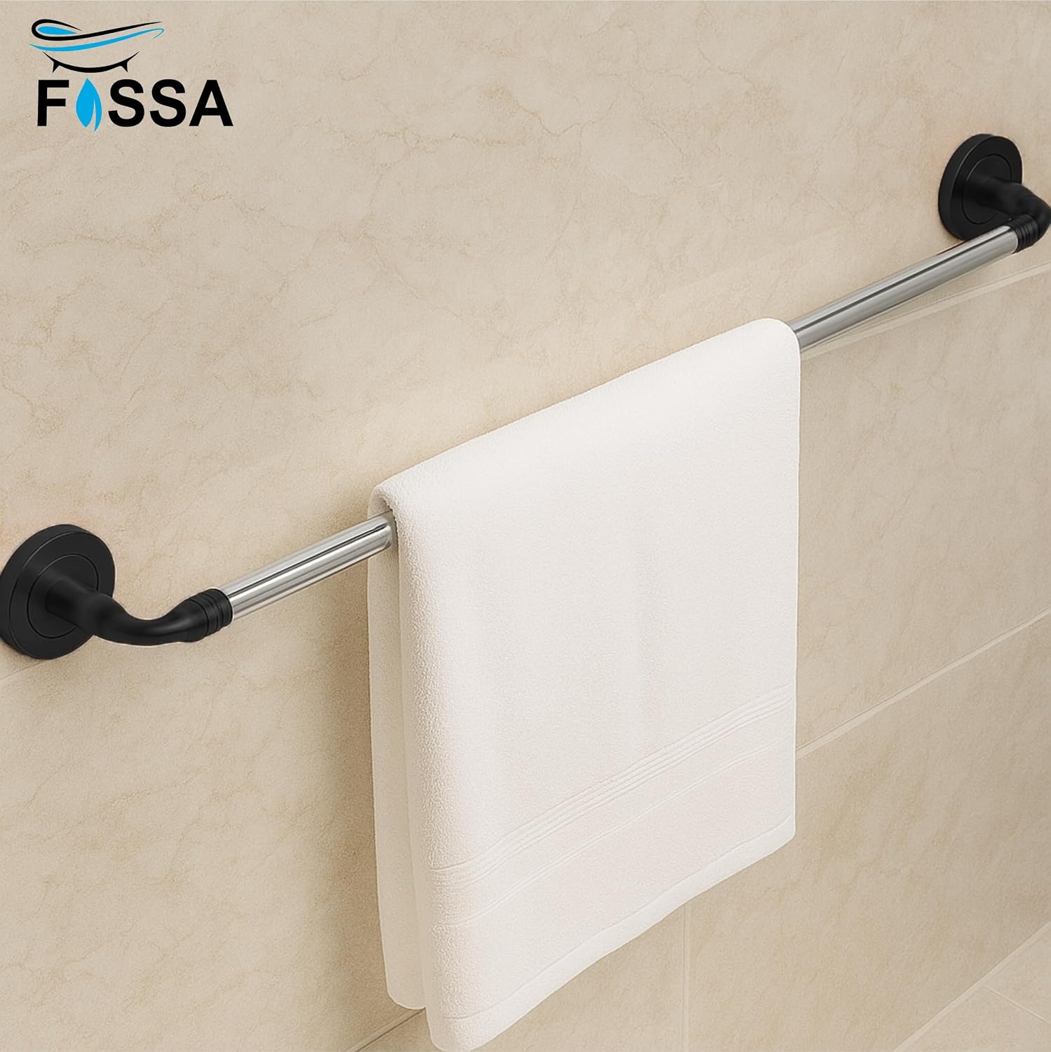 Upgrade your bathroom with a sleek towel rod made for stylish spaces.