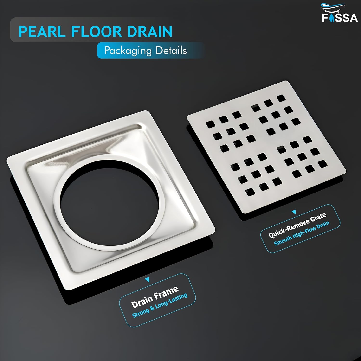 Enhances wet area aesthetics with a clean appearance.