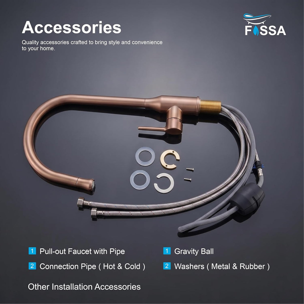 Conveniently adjust hot and cold water according to your daily kitchen needs.