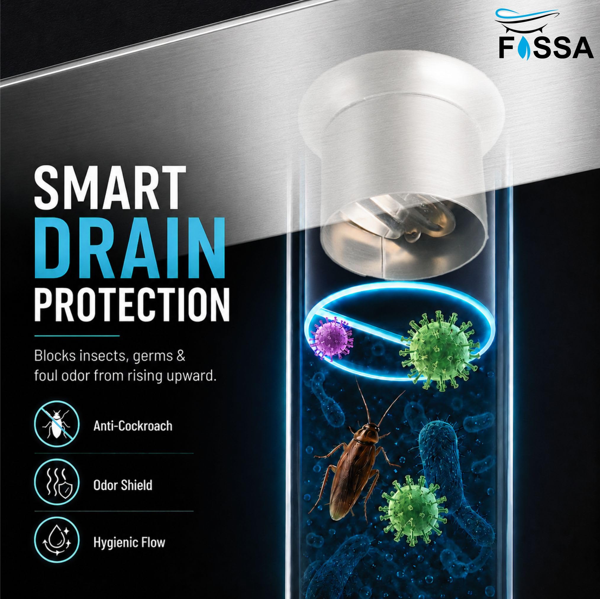 Perfect drainage solution for modern shower floors and wet bathroom spaces.