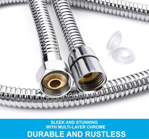 Stainless Steel Shower Hose Pipe -  1 Meter Silver - Fossa Home 