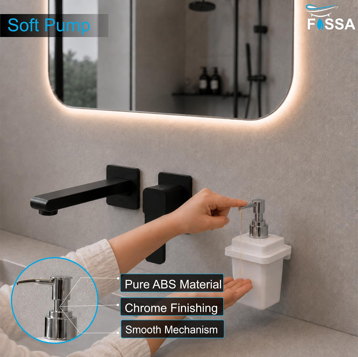 Smooth Chrome Pump | Easy & Controlled Dispensing