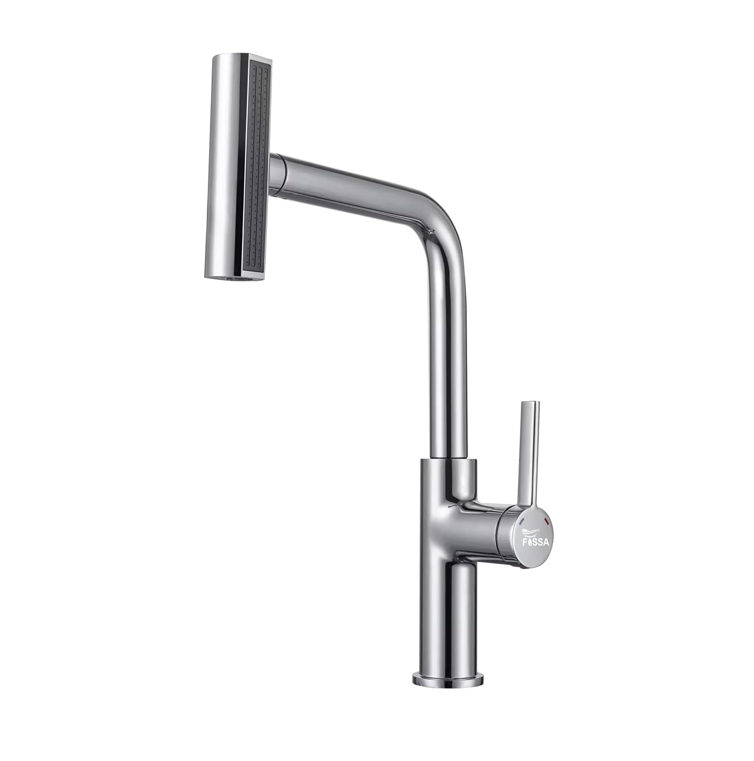 Rainfall Pull Out Four-Flow 360° Hot & Cold Stainless Steel Kitchen Mixer Faucet Silver - Fossa Home 