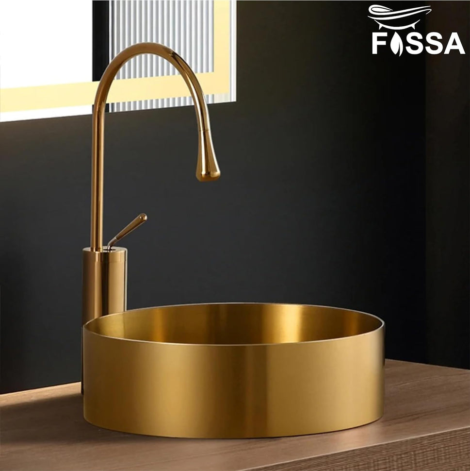 Gold wash basin kitchen sink 