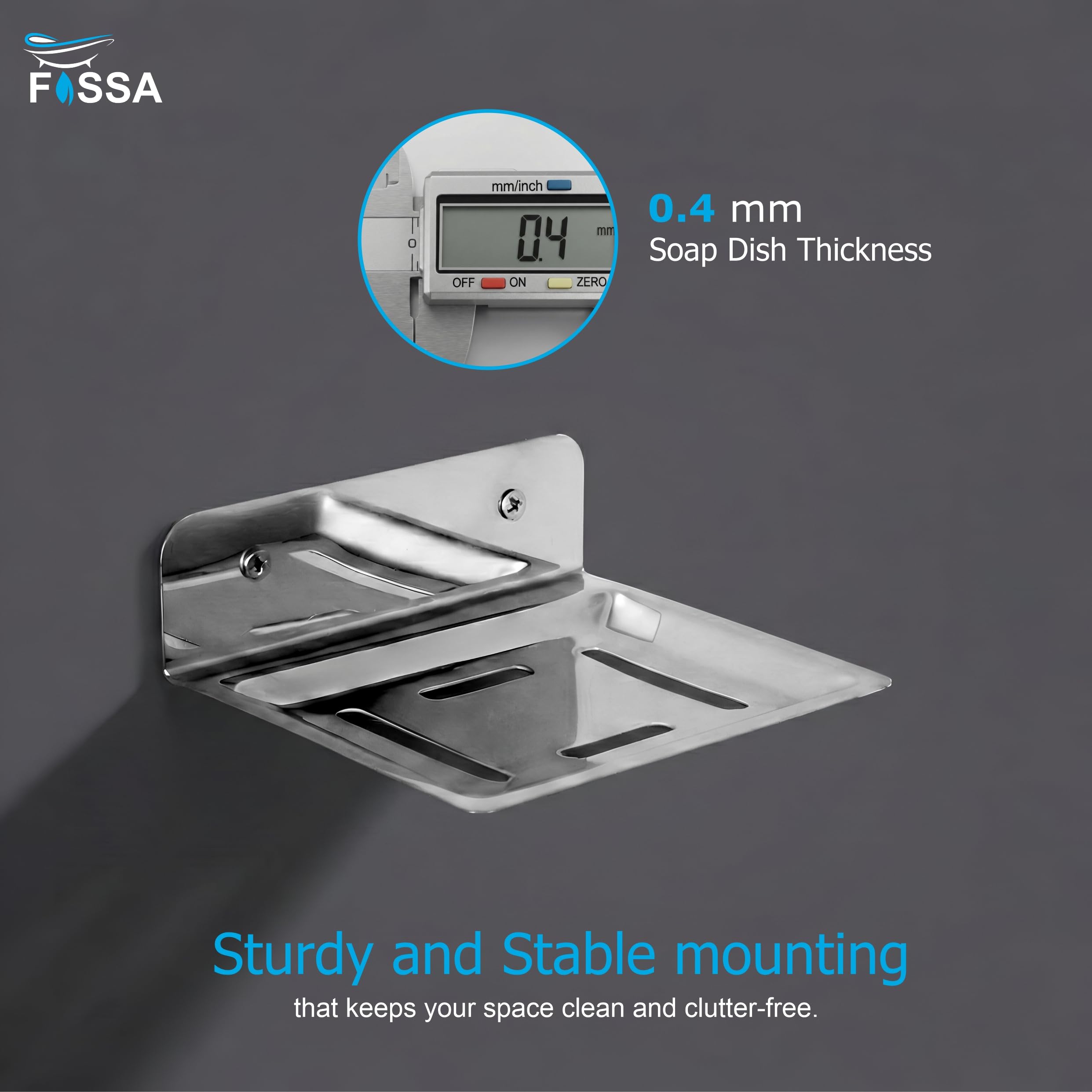 Stainless steel construction resists daily water exposure in wet areas.