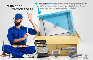 Square drain design supports fast water flow and easy sink cleaning.