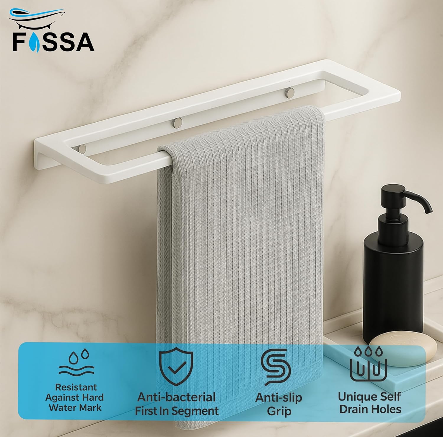 Keeps bathroom items organized without taking extra space.