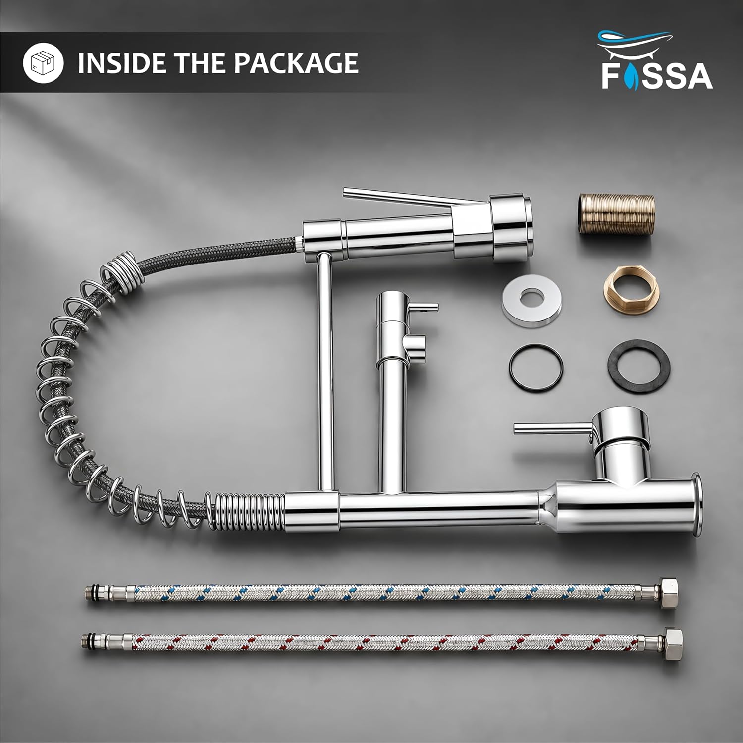 Flexible Pull Down Spray Head
Easily reaches sink corners for smooth cleaning