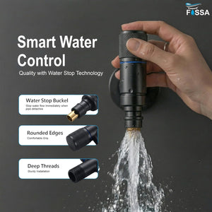 Stainless Steel Black Angle Valve for Laundry Faucet