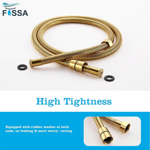 Stainless Steel Shower Hose Pipe -  1 Meter Gold - Fossa Home 