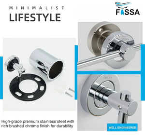 modern bathroom stainless steel brush and tumbler holder black chrome