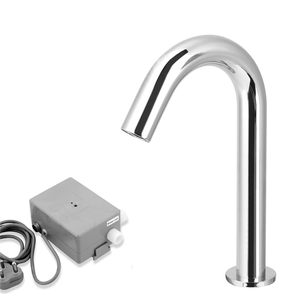 Touchless Bathroom Sink Faucets Automatic Induction Sensor Water Faucet Infrared Single Cold Tap with Control Box Fossa Home