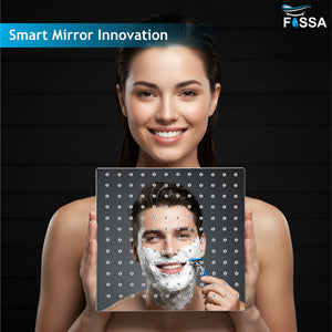 Ultra (12x12 Inches) 304- Grade Stainless Steel Chrome Finish Overhead Shower With Arm (24 Inch) - Fossa Home 