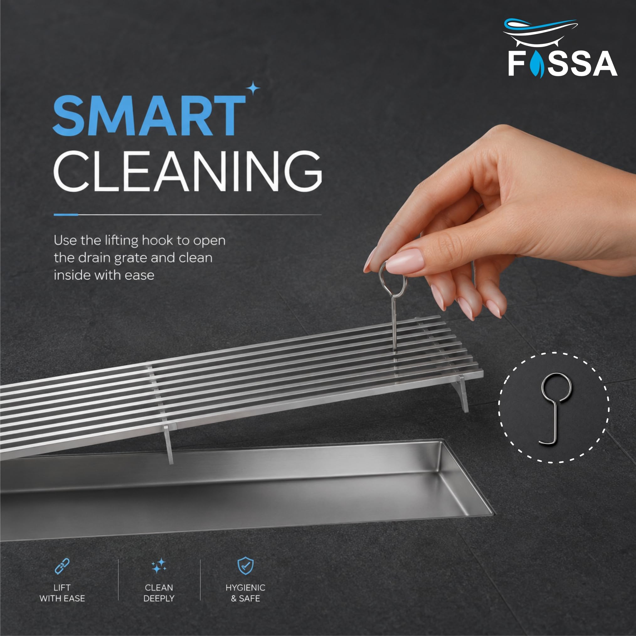 Wall-Side Installation | Seamless Floor Design | Fast Drainage | Easy Cleaning