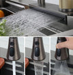 Waterfall pull out black faucet 