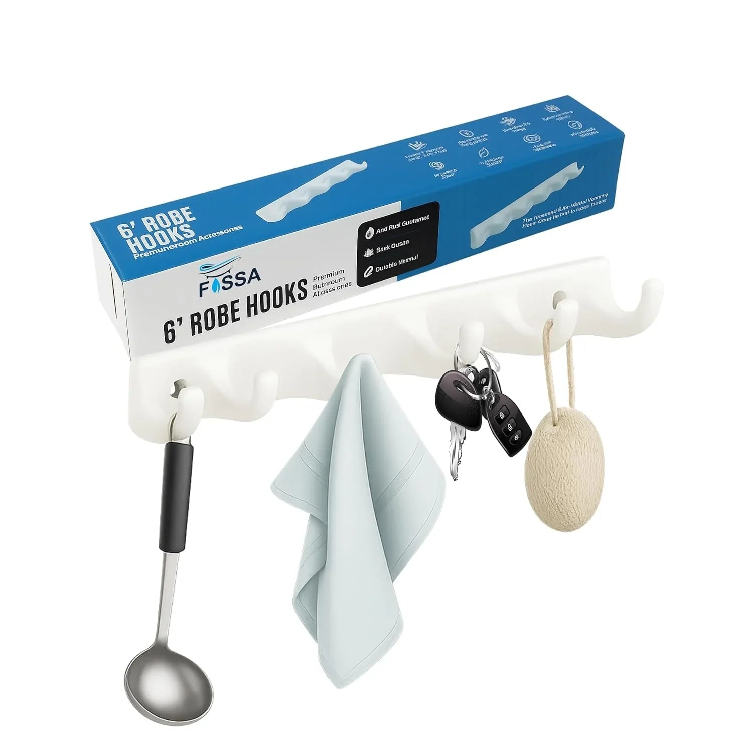 white cloth hanger unbreakable abs ceramic finish bathroom accessory