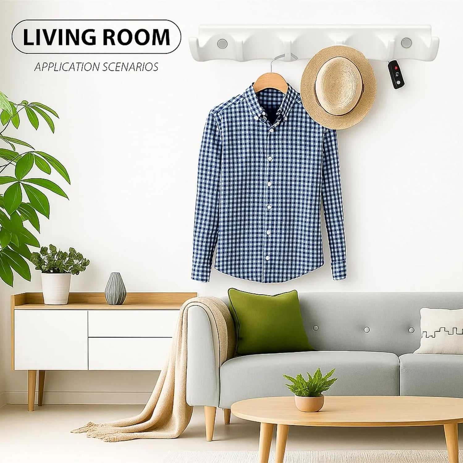 abs unbreakable white cloth hanger ceramic finish wall mounted