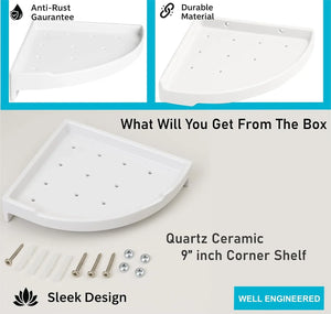 white corner shelf wall-mounted ABS ceramic finish bathroom storage