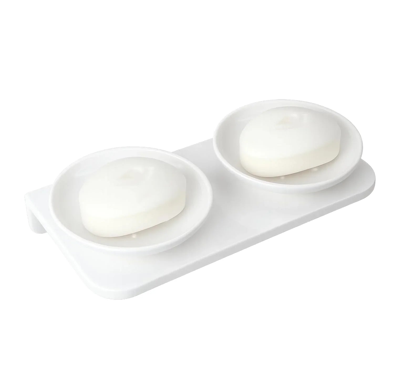 white double soap dish unbreakable ABS round ceramic finish bathroom accessory