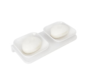 white double soap dish unbreakable abs rectangular ceramic finish bathroom accessory