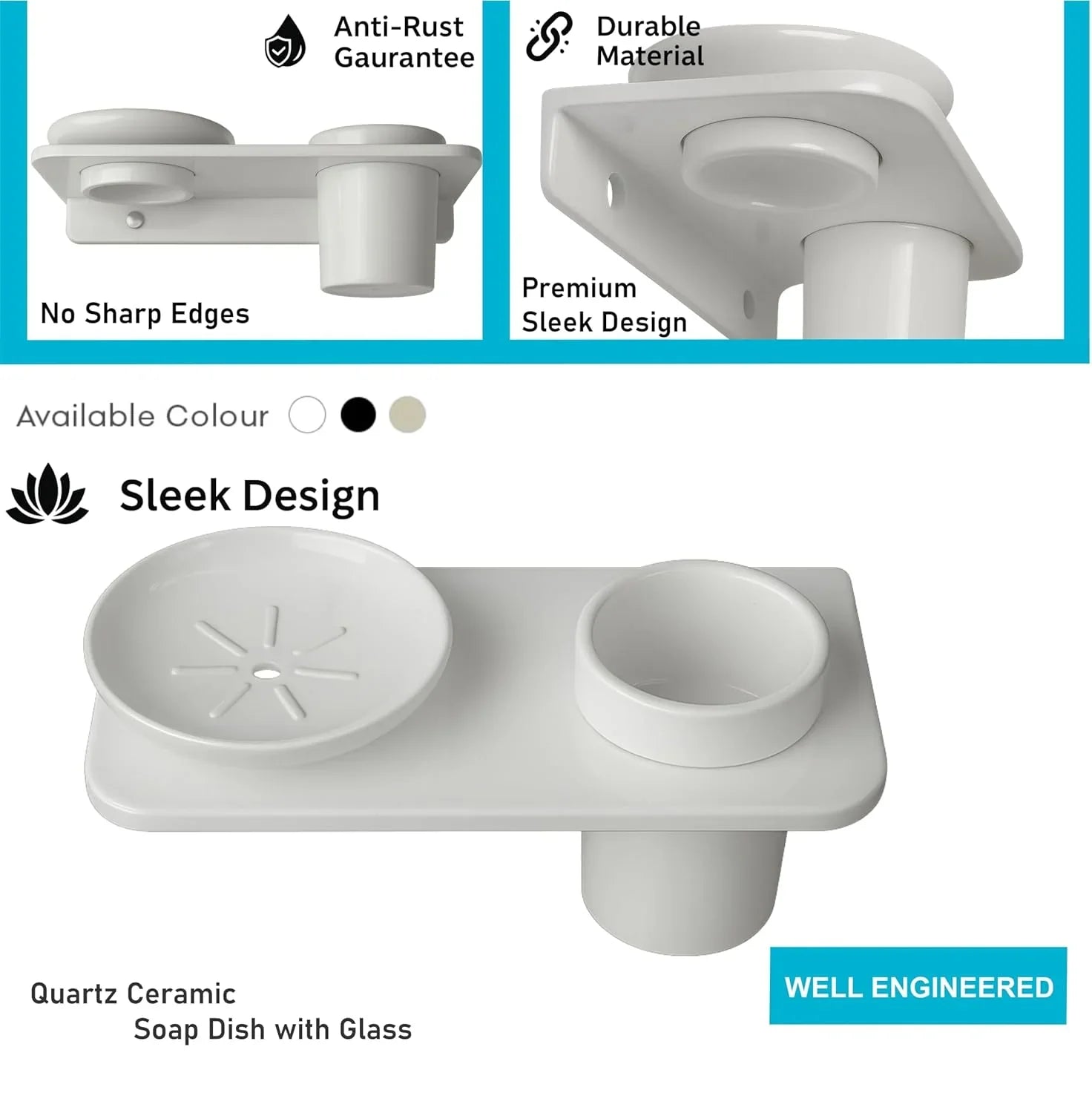 bathroom soap dish white abs with toothbrush holder round ceramic finish