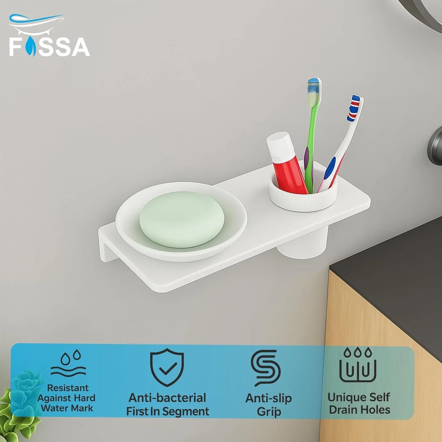 modern bathroom white soap dish with toothbrush holder unbreakable abs