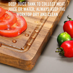 Wood Cutting Boards for Kitchen, Large Charcuterie boards, Reversible Wooden Chopping Board - Fossa Home 