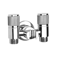 Fossa 2 in 1 Angle Cock Faucet with Hook, Flange Brass Chrome Finish Tap for Bathroom Wash Basin Toilet Faucet (Brass)