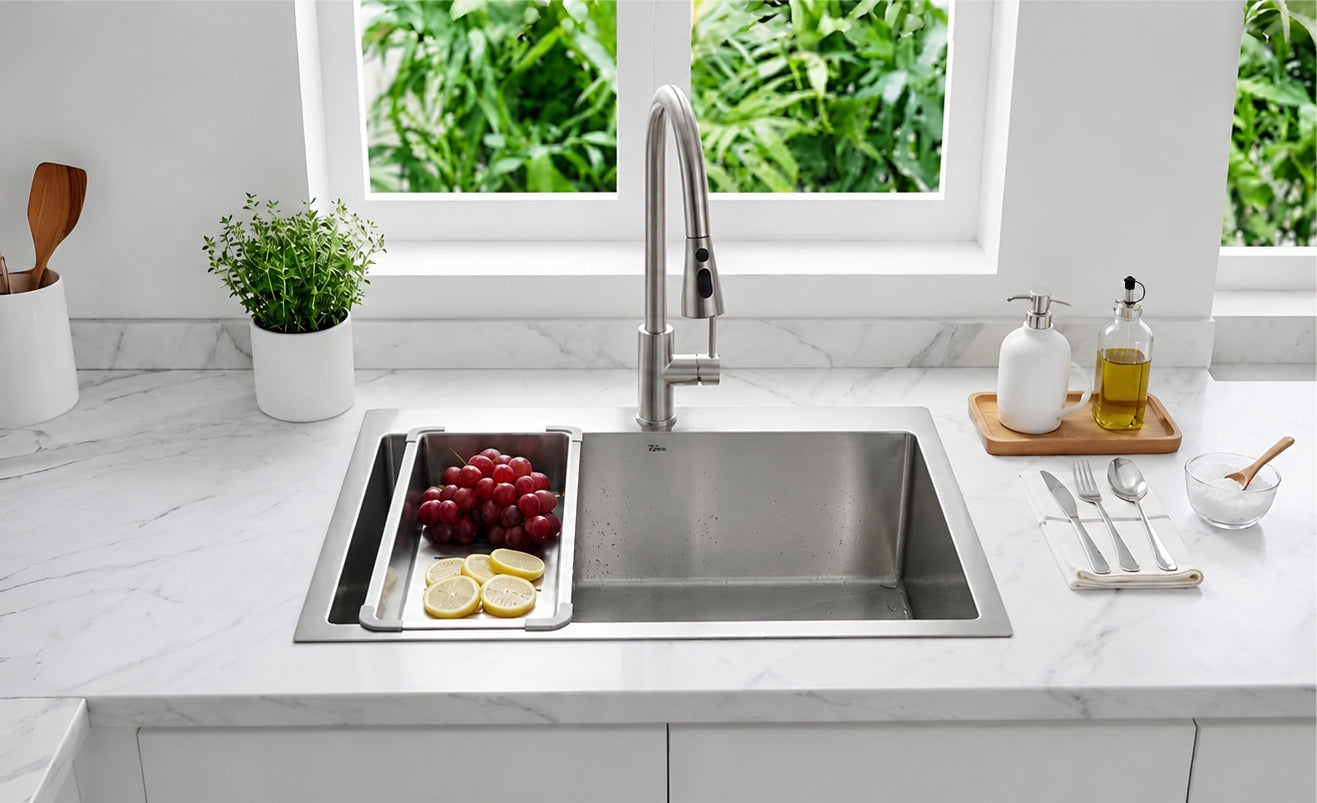 Large Kitchen Sink | More Space | Easy Utensil Cleaning