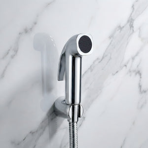 Health Faucet Bidet Sprayer Silver ABS Health Faucet with 1 Meter 304-Grade SS Hose Pipe & Hook - Fossa Home 