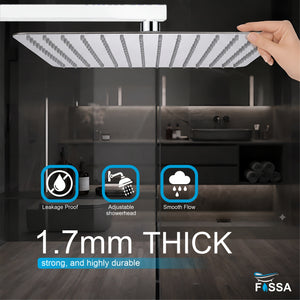Colva 12 x 12 Inches 304-Grade Stainless Steel Bathroom Drain with Arm
