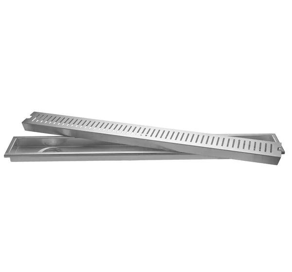 Linear (30 x 4 Inches) 304 Grade Brushed Shower Channel Drain Floor Drain - Fossa Home 