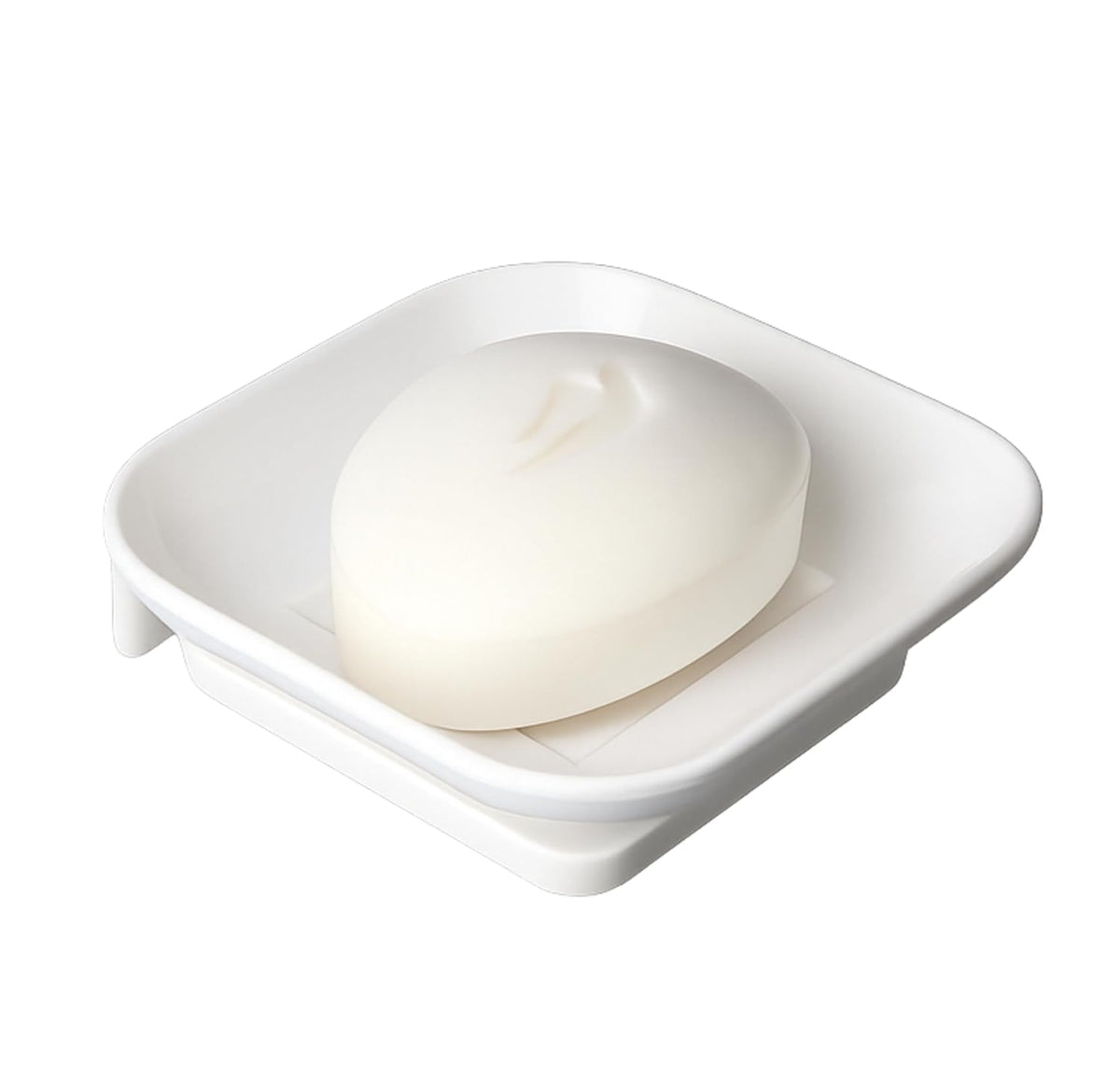 Fossa Classic Ceramic Unbreakable Wall Mounted Soap Dish for Bathroom – with Self-Drain, Rust-Proof & Space-Saving Design | Modern Bathroom Accessories (White)