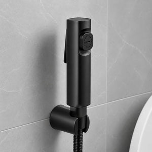 Erica Black ABS Health Faucet with 1 Meter 304-Grade Stainless Steel Hose Pipe and Hook