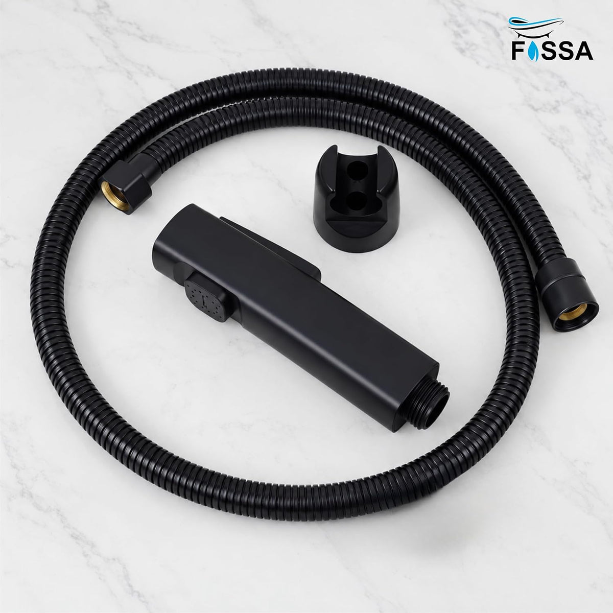 Black ABS Health Faucet with Ergonomic Handle Design for Bathroom Use