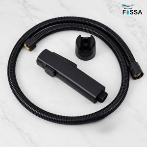 Black ABS Health Faucet with Ergonomic Handle Design for Bathroom Use
