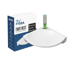 Ceramic White Foot Rest Stand Unbreakable Glossy Finish (RW-135) - Fossa Home 