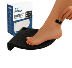 Fossa Classic Ceramic Unbreakable Foot Rest Stand for Smart Bathroom Corner – Adjustable Leg Support, Anti-Slip Design for Shaving | Foot Rest Stand (Black) Glossy Finish - Fossa Home 