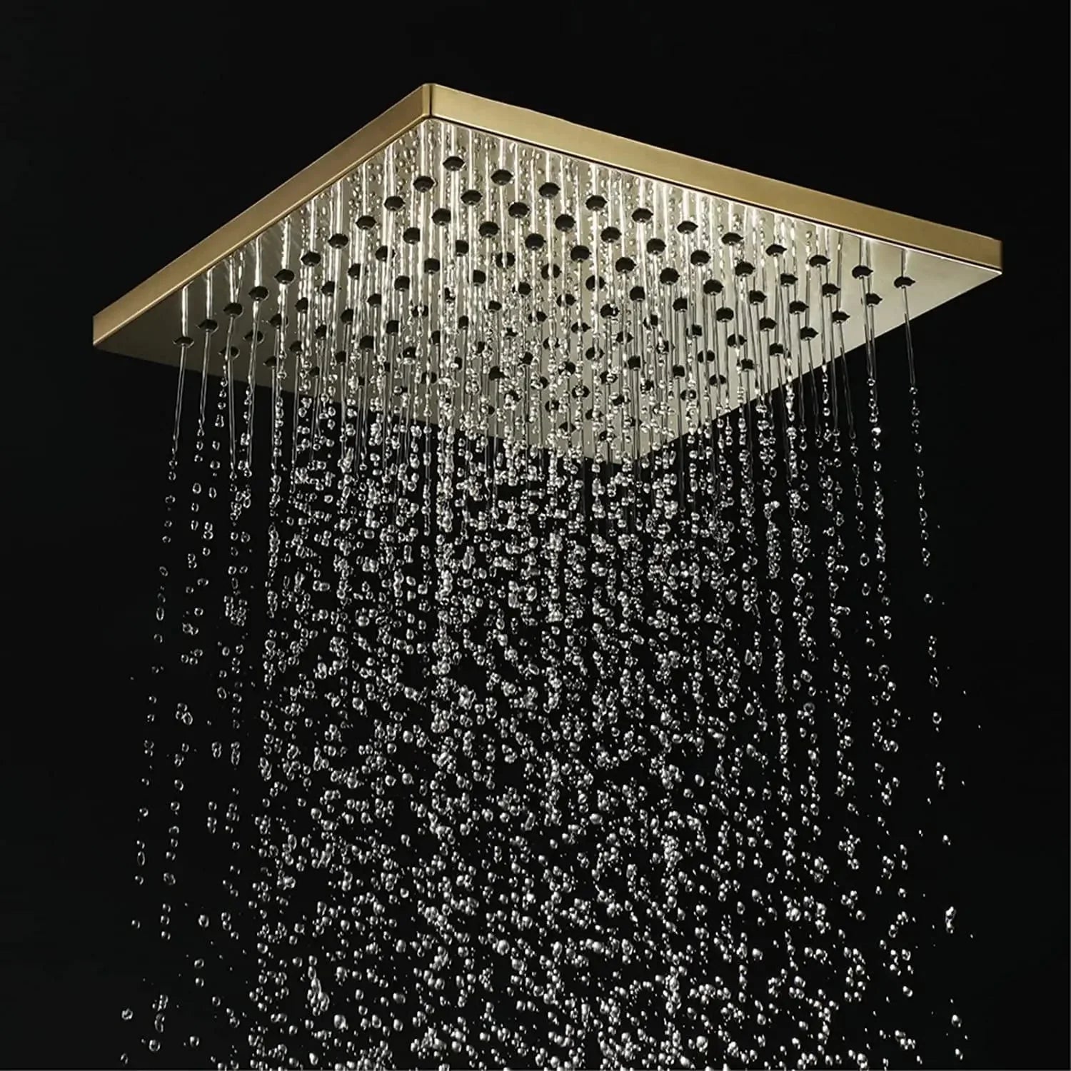 Fossa 8 Inch Rainfall Shower Head Fixed Shower Head 304 Stainless Steel Rain Showers Overhead Wall Mounted, (Gold) - Fossa Home