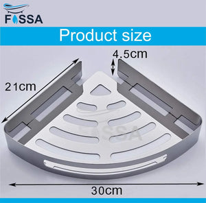 FOSSA Bathroom Shelf, Rustproof Corner Shower Caddy for Bathroom Kitchen Organizer, 304 Stainless Steel (Triangle,3 Packs) (Chrome) - Fossa Home