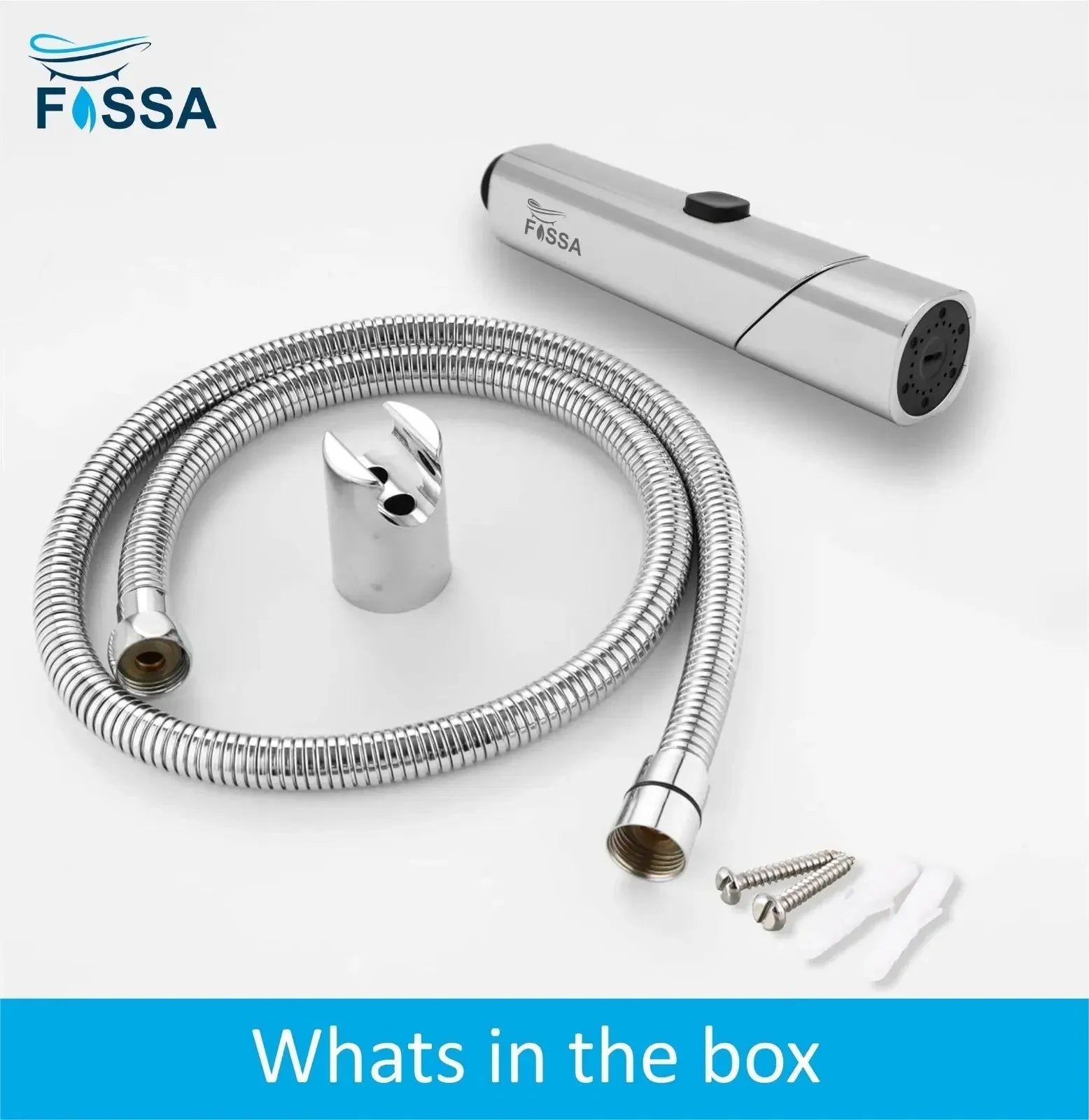 Fossa Dream Health Faucet Bidet Sprayer for Toilet, Handheld Sprayer Cloth Diaper Sprayer Set - ABS (Chrome Finish) | (With Hose Pipe & Hook) - Fossa Home