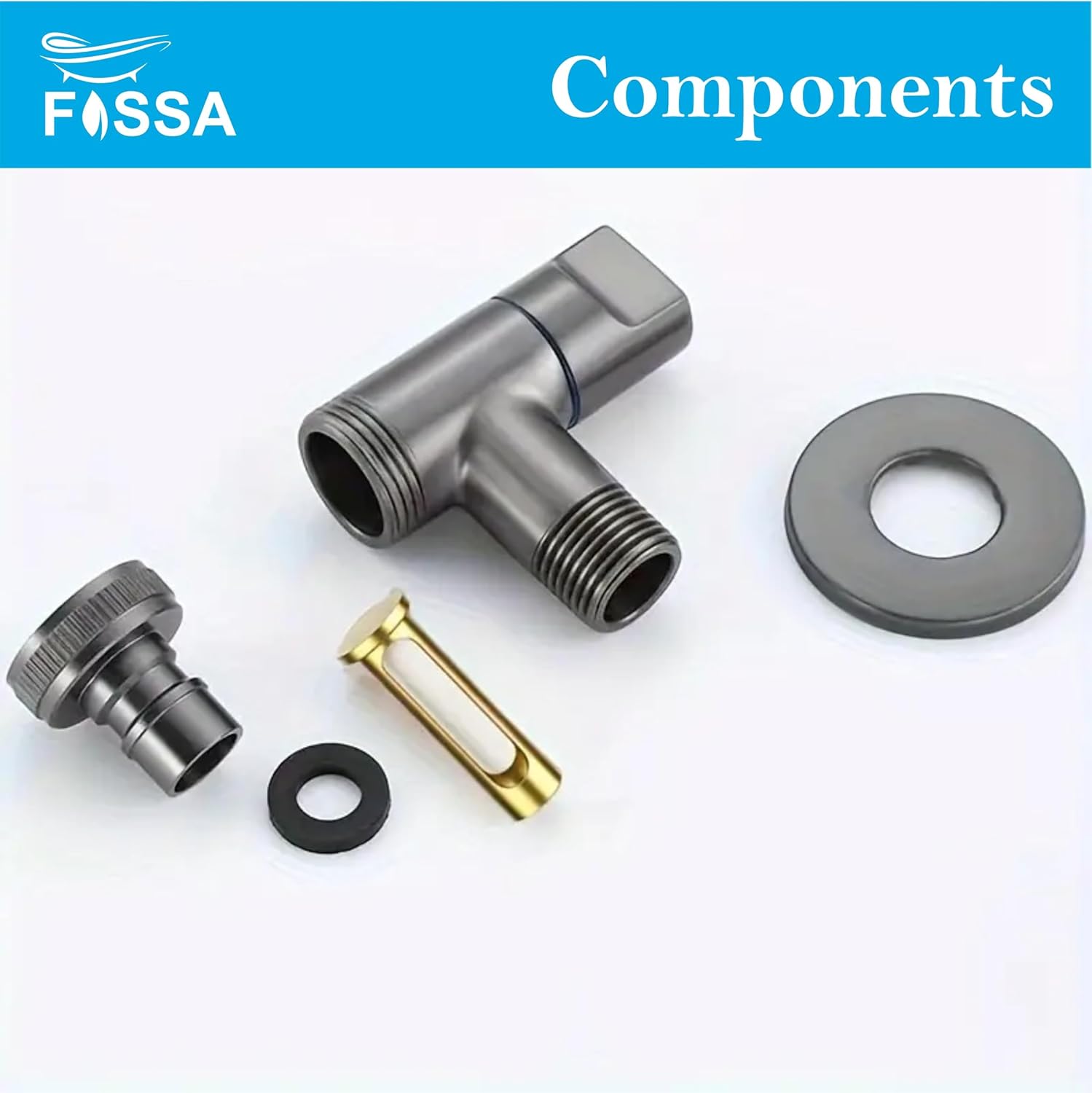 Fossa Laundry Faucet Washing Machine Faucet Water Spigot Outdoor Faucet Handle Hose Faucet Dishwasher Angle Valve (Black) - Fossa Home 